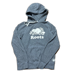 Roots Kanga Adult Unisex Small Salt & Pepper Grey Hoodie Sweatshirt Activewear